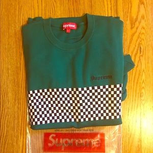 Supreme - Checkered Panel Sweater